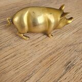 Ancien cochon en laiton / cuivre, des années 1950.