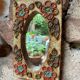 Ceramic mirror from the Roue Workshop in Vallauris, 1950