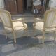 Pair of Louis XV style convertible armchairs