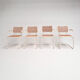 Set of 4 webbing Italian design chairs, 1980s
