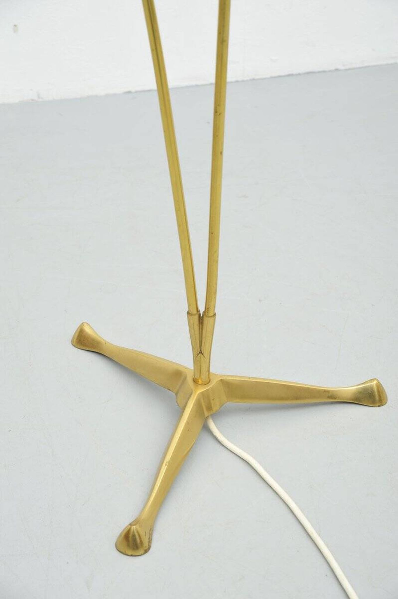 Floor lamp with brass base, 1950s
