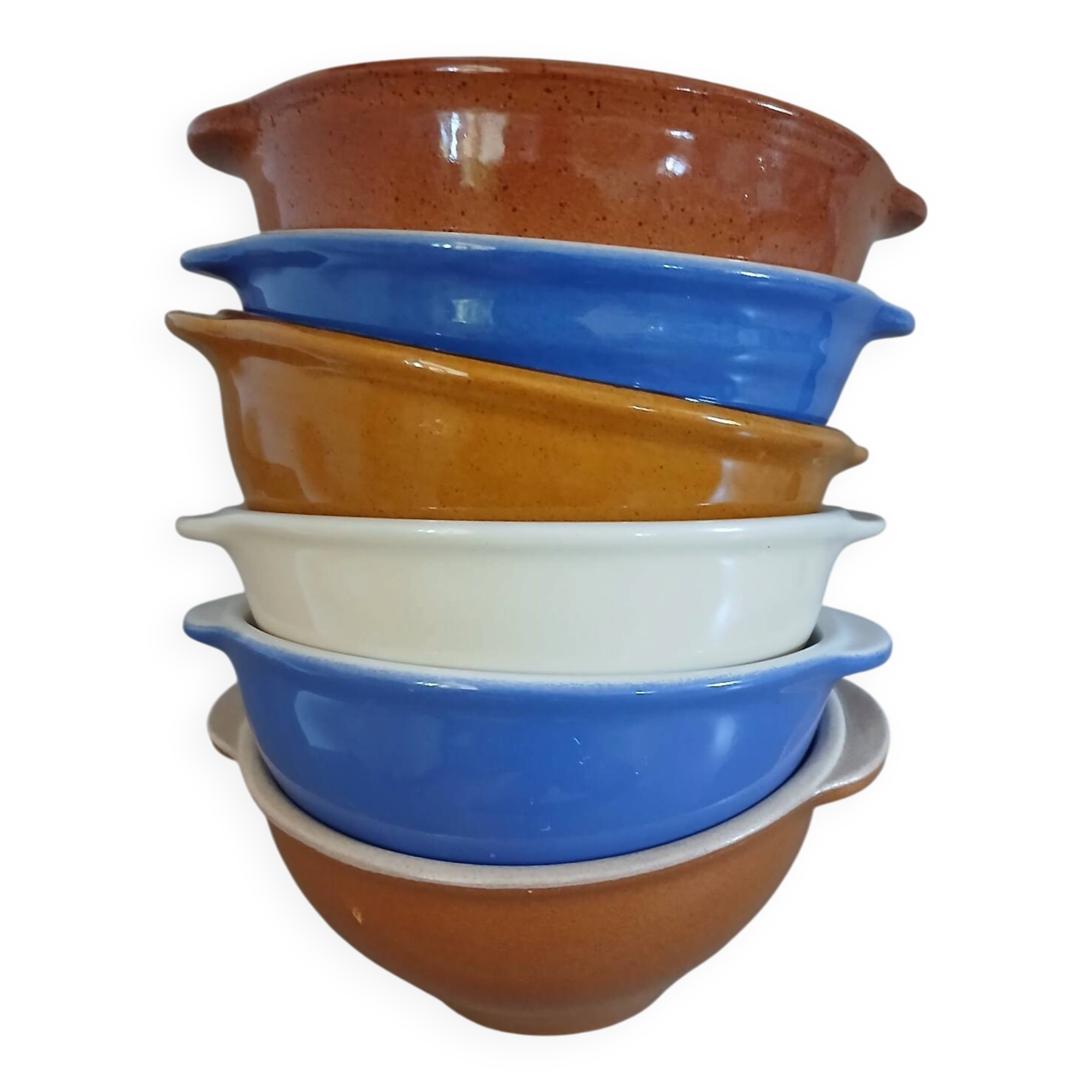 6 antique ear bowls Émile Henry