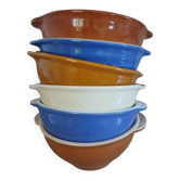 6 antique ear bowls Émile Henry