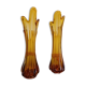 Amber glass vase
