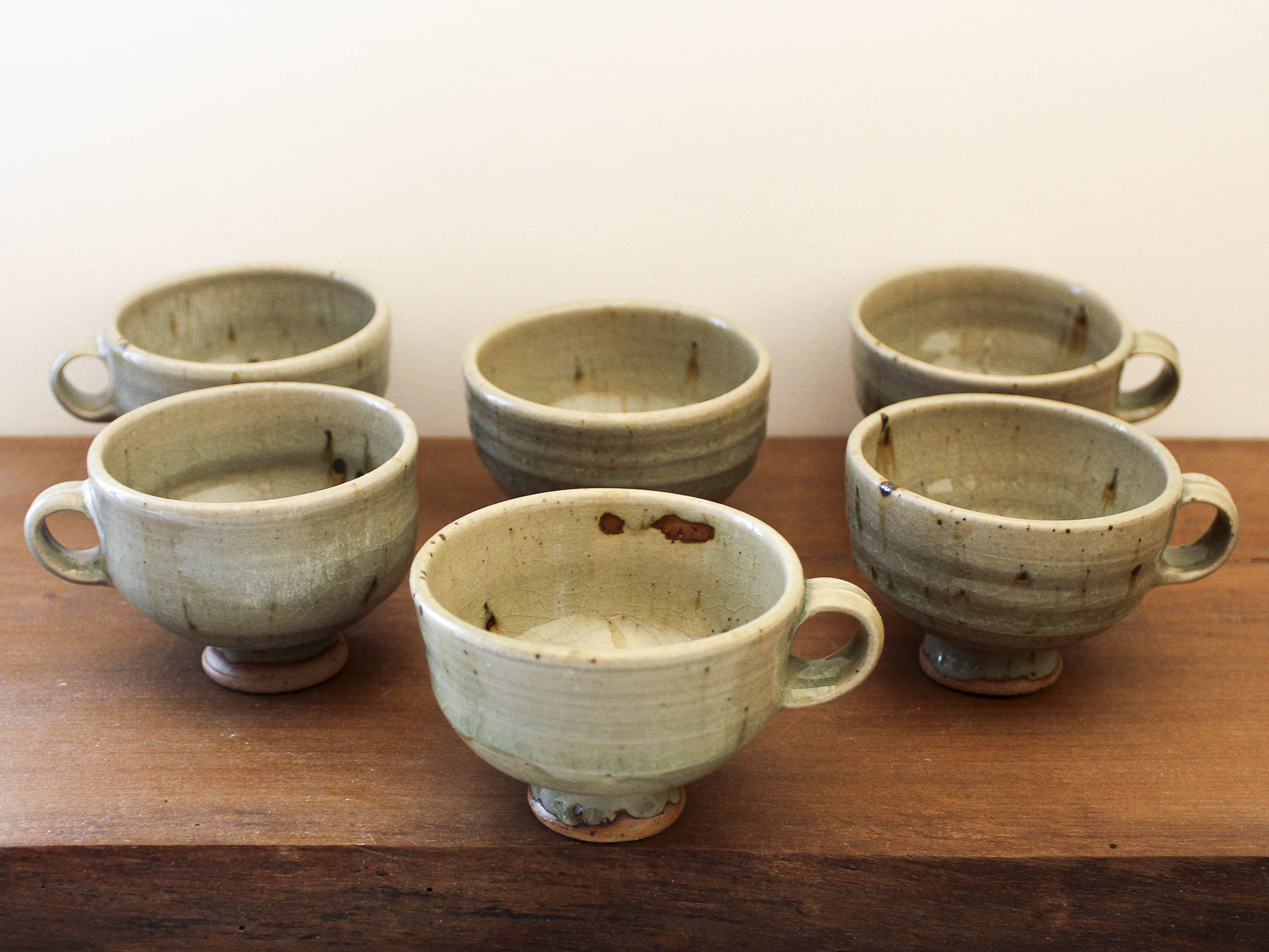 Gustave Tiffoche glazed stoneware cider set