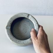 Stoneware ashtray signed Couturier