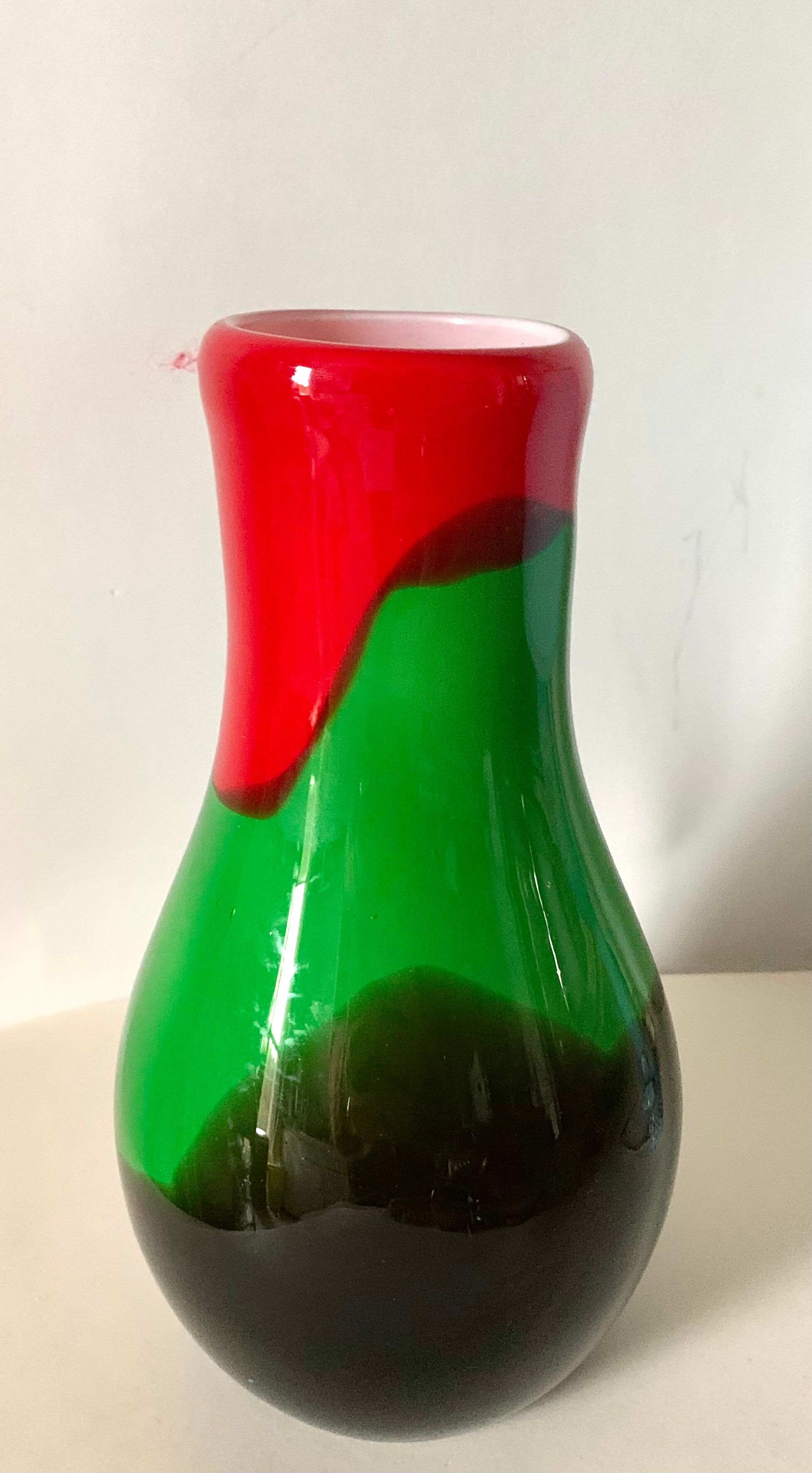 Multicolor glass vase