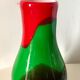 Vase en verre multicolore
