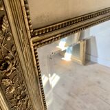 Gilded trumeau fireplace mirror
