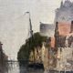 Oil on canvas "View of the city on the canal" by Franck BOGGS 19th century