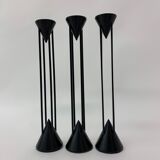 Set of 3 Post Modern candle sticks , 1980's