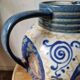 Antique ceramic pitcher jug elchinger fils alsace soufflenheim, art