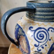 Antique ceramic pitcher jug elchinger fils alsace soufflenheim, art