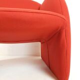 Set de 2 fauteuils Artifort Ben en tissu rouge brique Ploeg