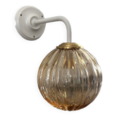 Glass globe wall light