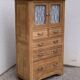 Buffet parisien vitré 1920 bois brut massif