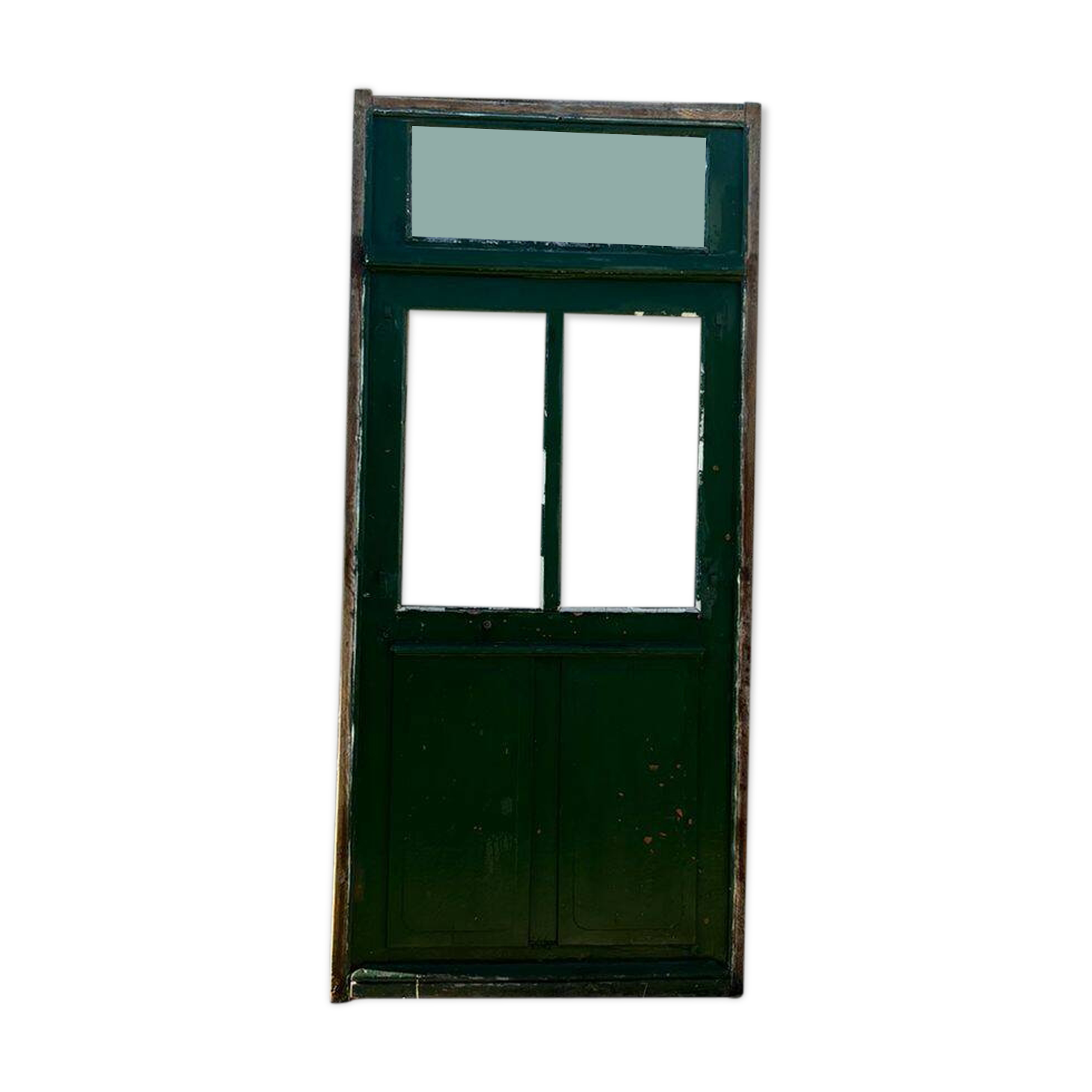 Antique glass door with frame