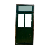Porte ancienne vitrée avec cadre