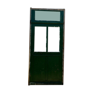 Porte ancienne vitrée avec cadre