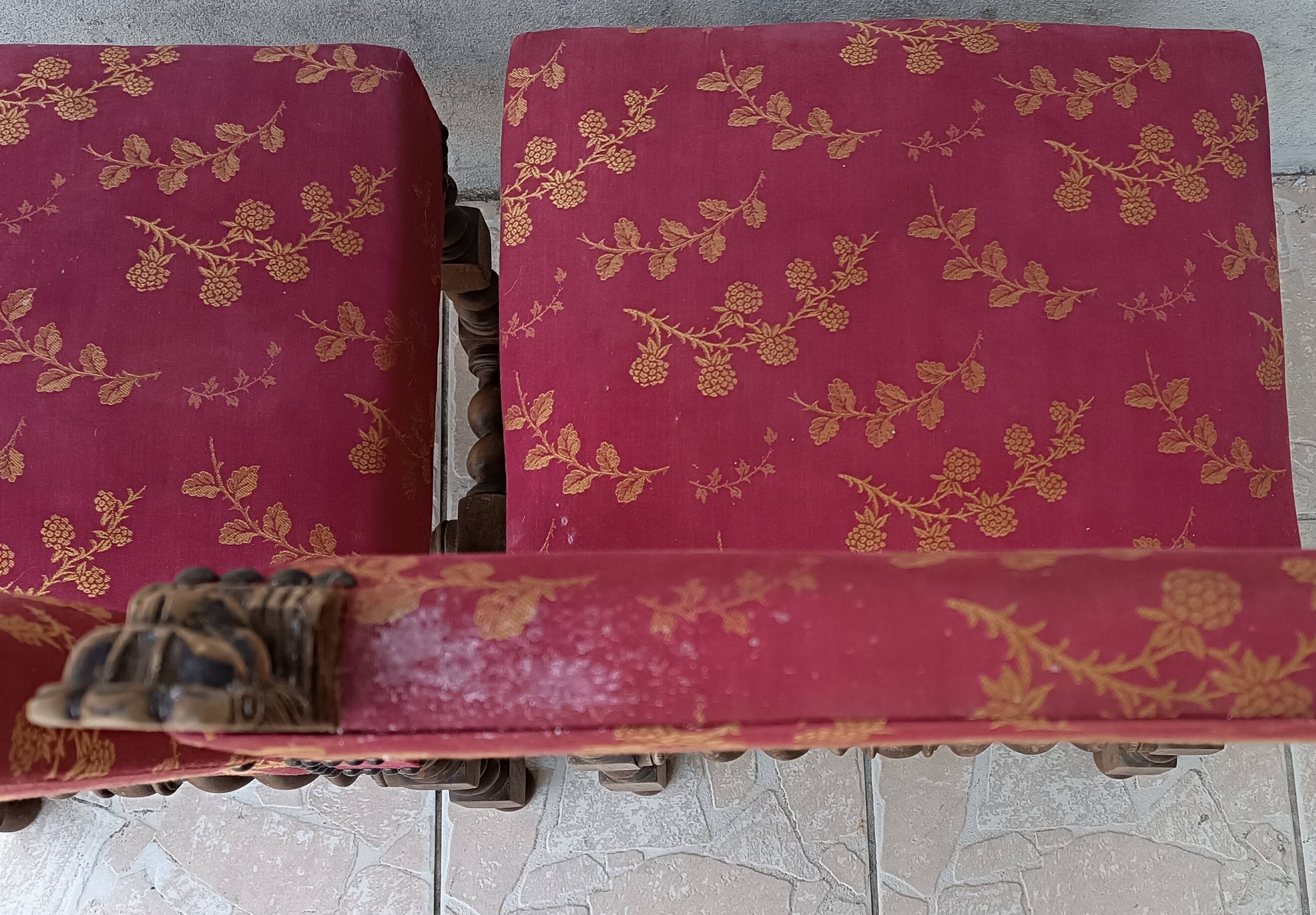 Pair of Louis XIII walnut chairs