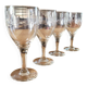 4 antique stemmed glasses