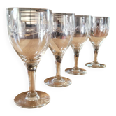 4 verres à pied anciens