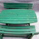 Salon de jardin en bois une table deux bancs année 60