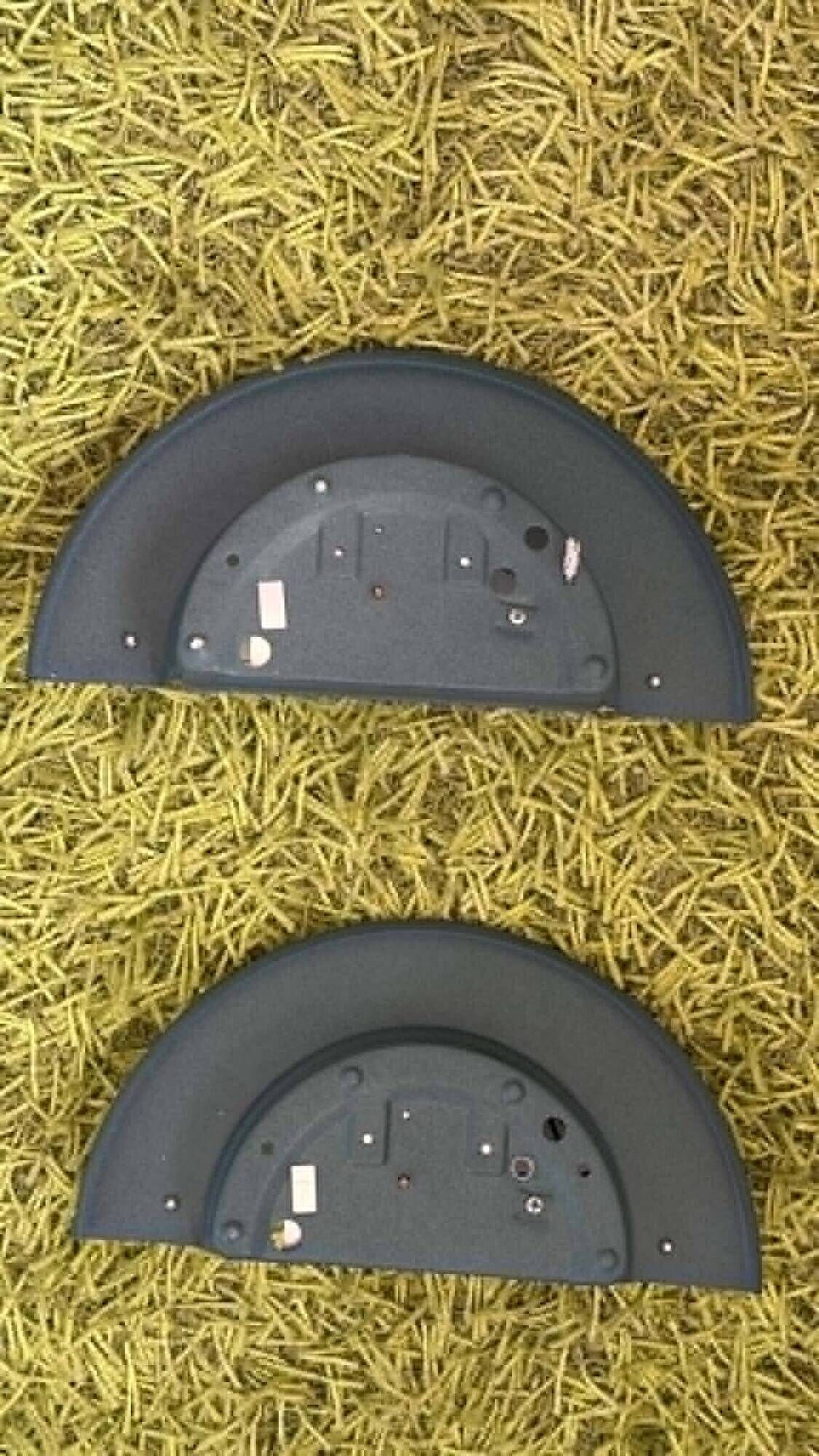 lot of 2 half-moon wall sconces in speckled sage green made in Italy vintage