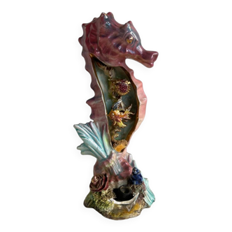 Lampe céramique hippocampe