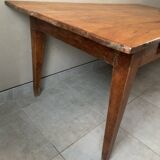 Large vintage farmhouse table from the 50s in solid wood (oak)