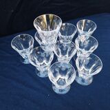 10 faceted white wine glasses
