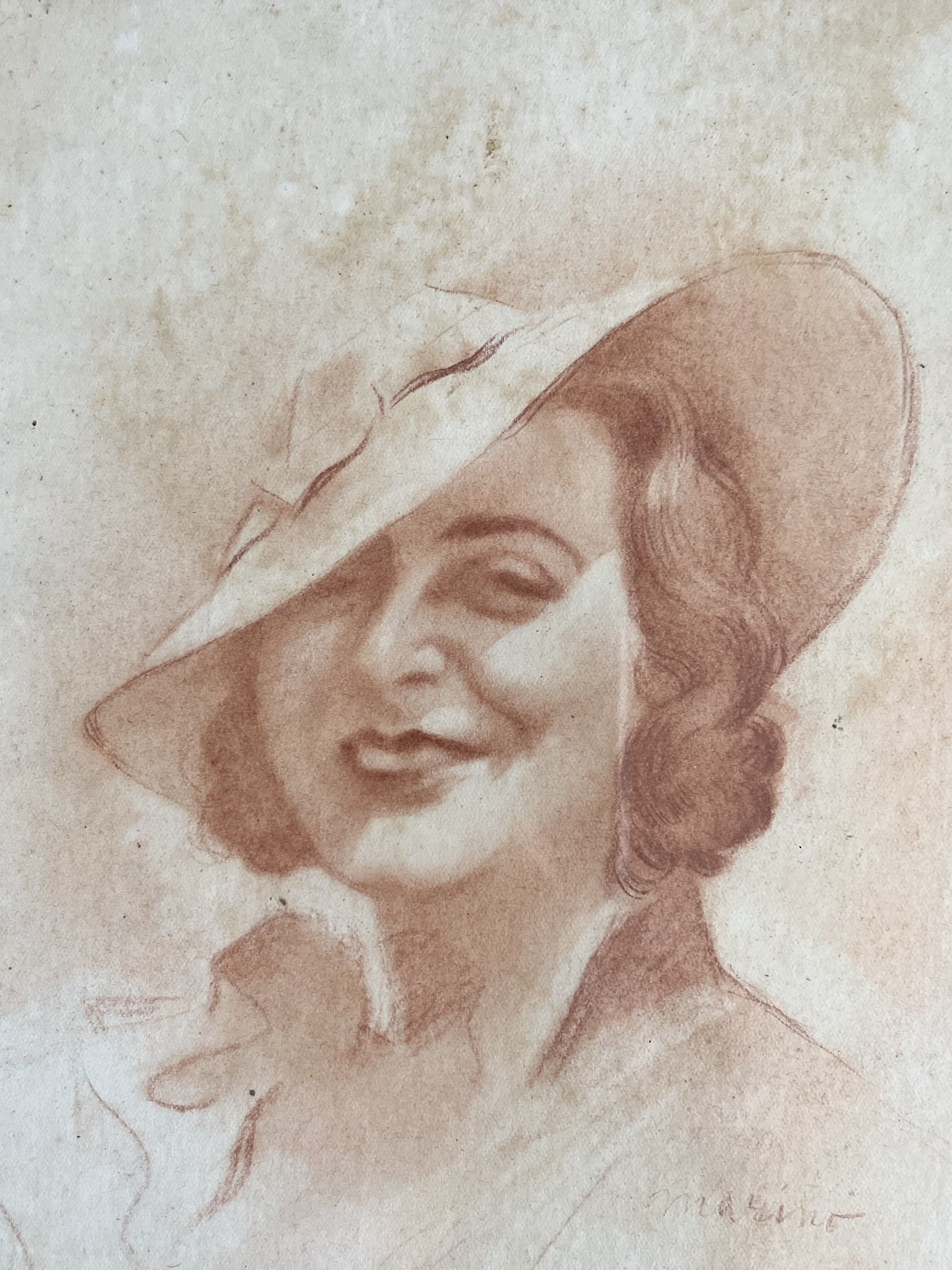 Portrait de femme au chapeau