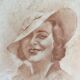Portrait de femme au chapeau