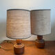 Paire de lampe bois et jute