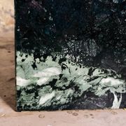 Emerald green marble "eye" coffee table, Roche Bobois, France, 1970s