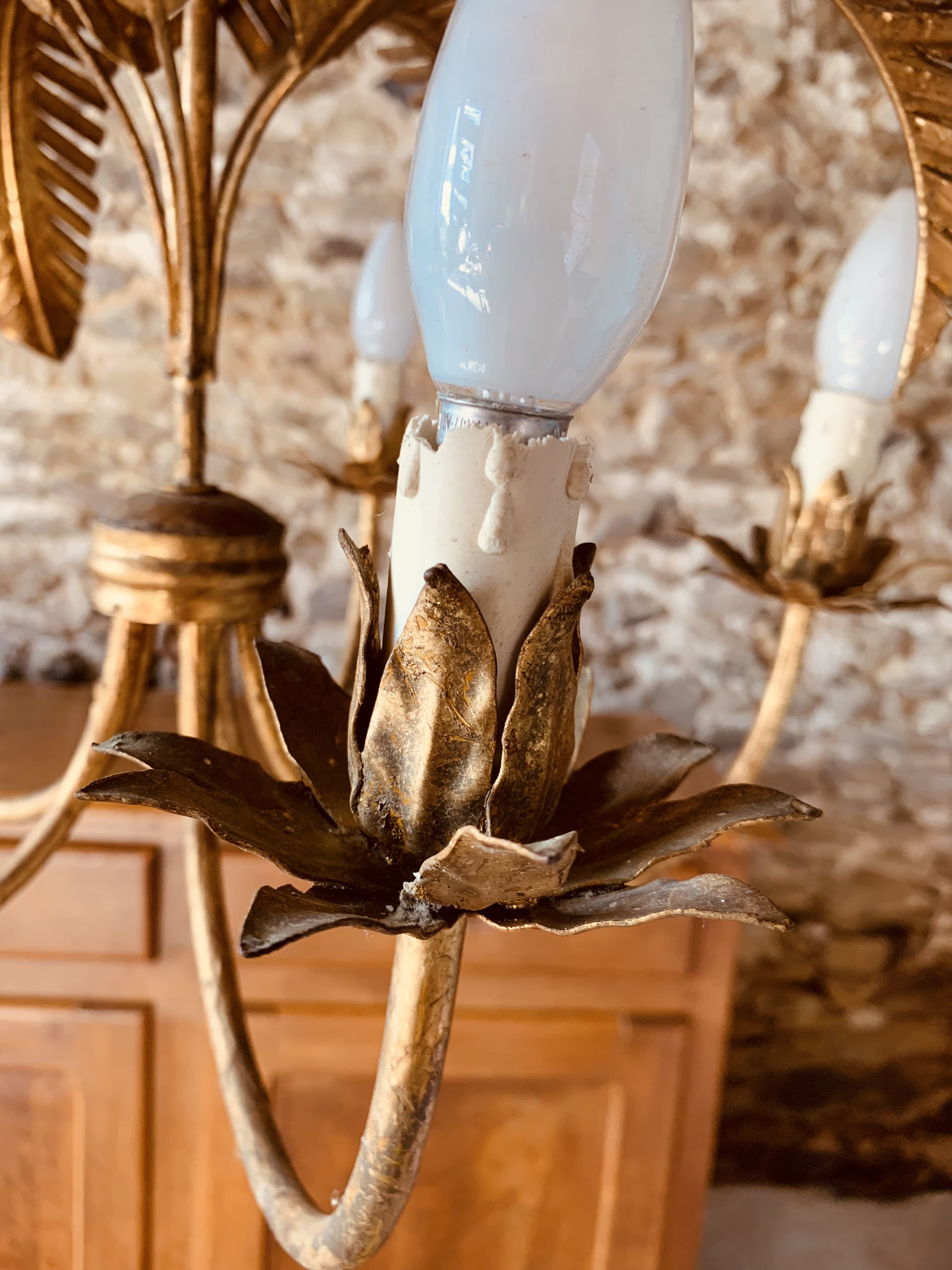 Palm type chandelier by Hans Kogl