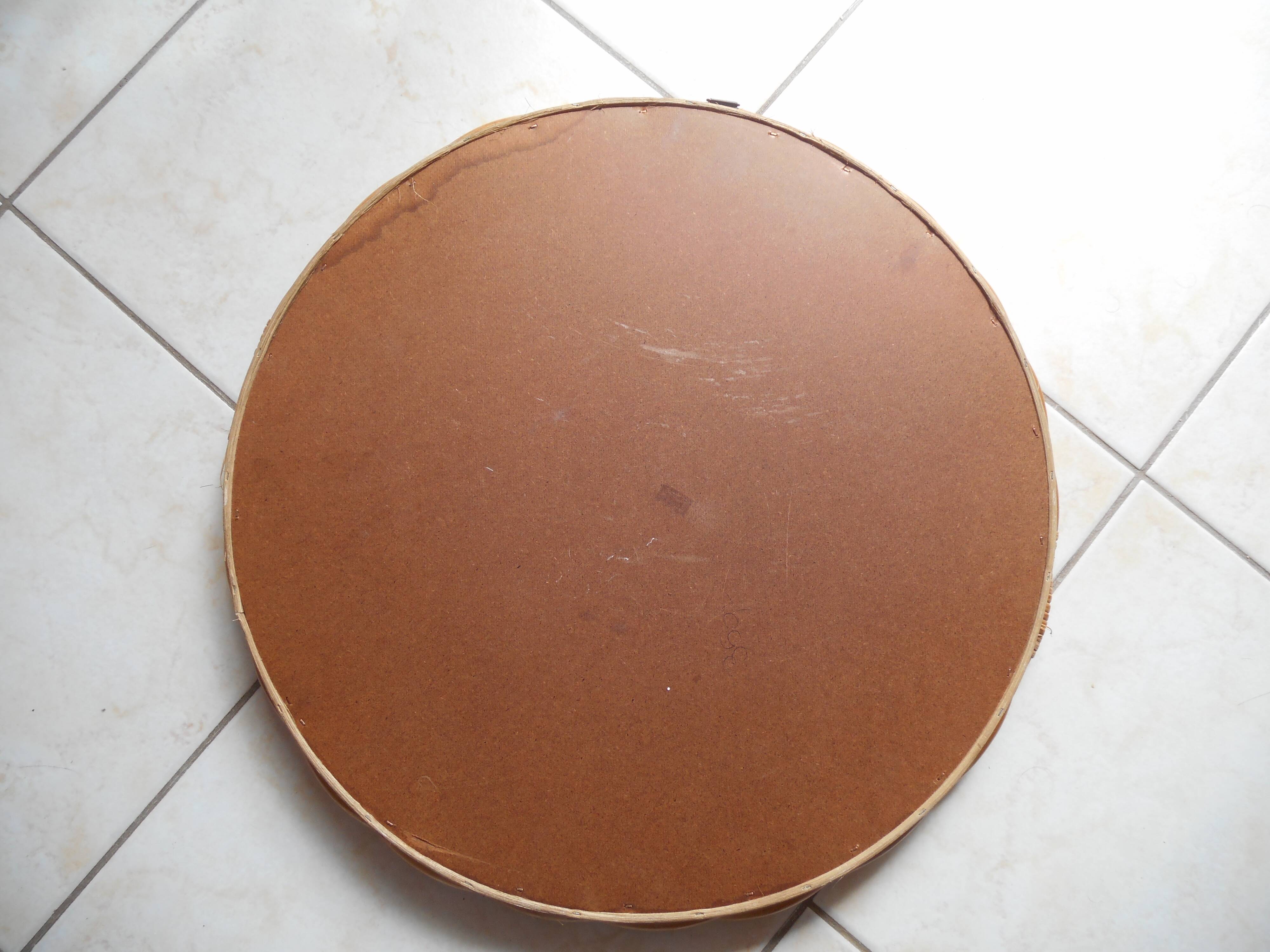 Mirror round rattan vintage 45cm diameter