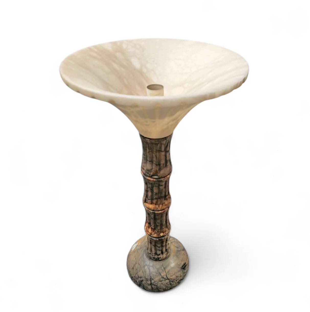 Pegasan Alabaster table lamp / chalice lamp / Spain - 70's