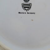 3 Mugs thick porcelain handle 1970 orange flowers Waechtersbach Germany