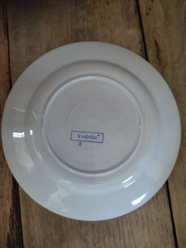 Plate porcelain star