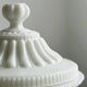Footed cup, candy box with white opaline lid