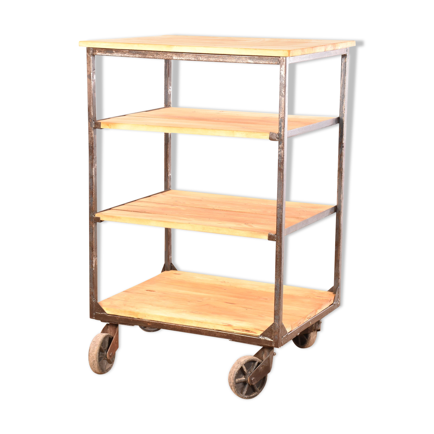 Industrial trolley cart shelving unit