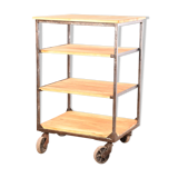 Industrial trolley cart shelving unit