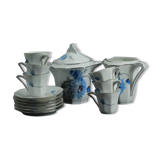 Vintage blue flower coffee service