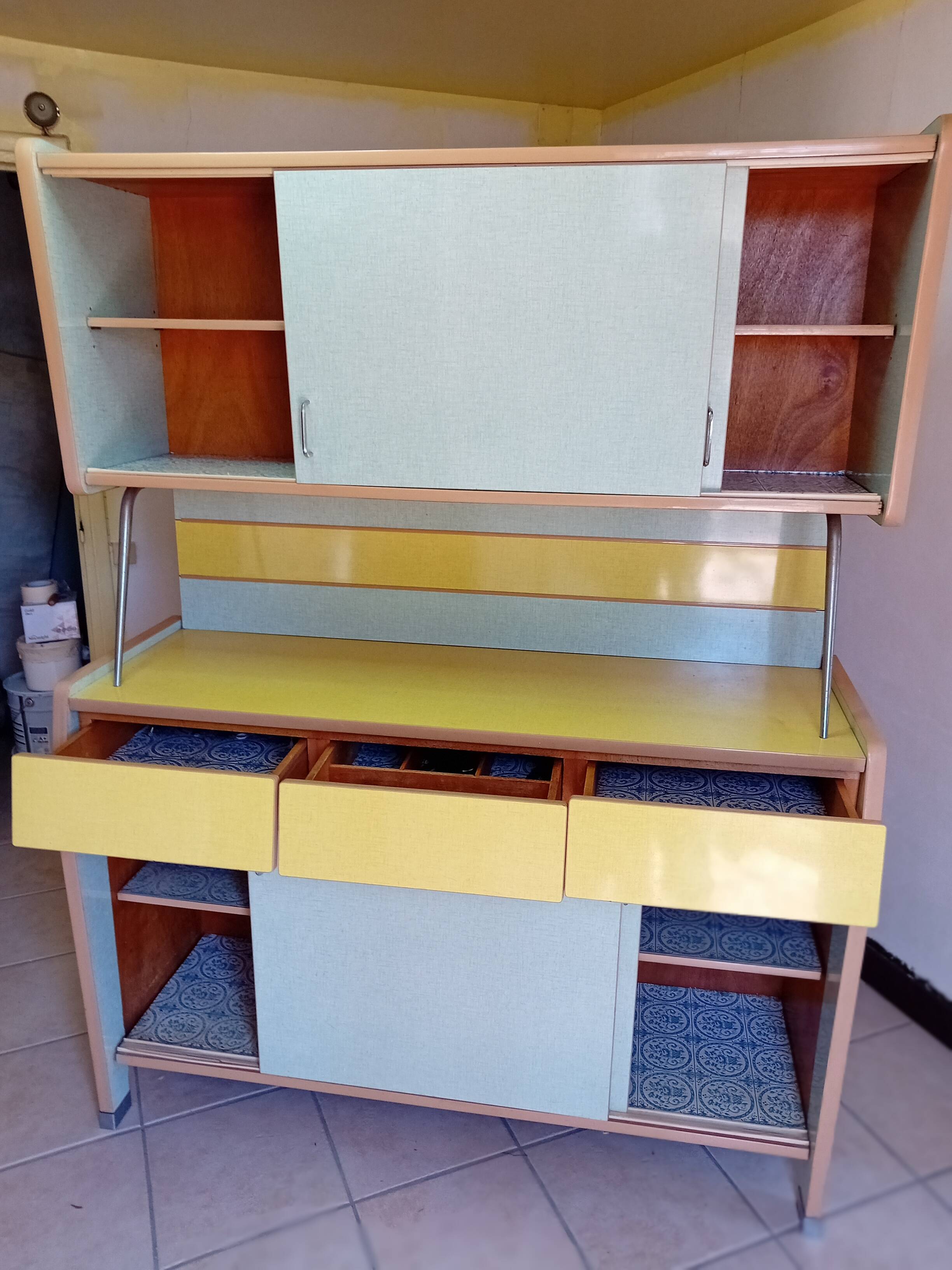 Buffet, two-tone sideboard, 1960s-70s