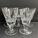 2899 – 5 Saint Louis wine glasses Jersey service In strong cut crystal