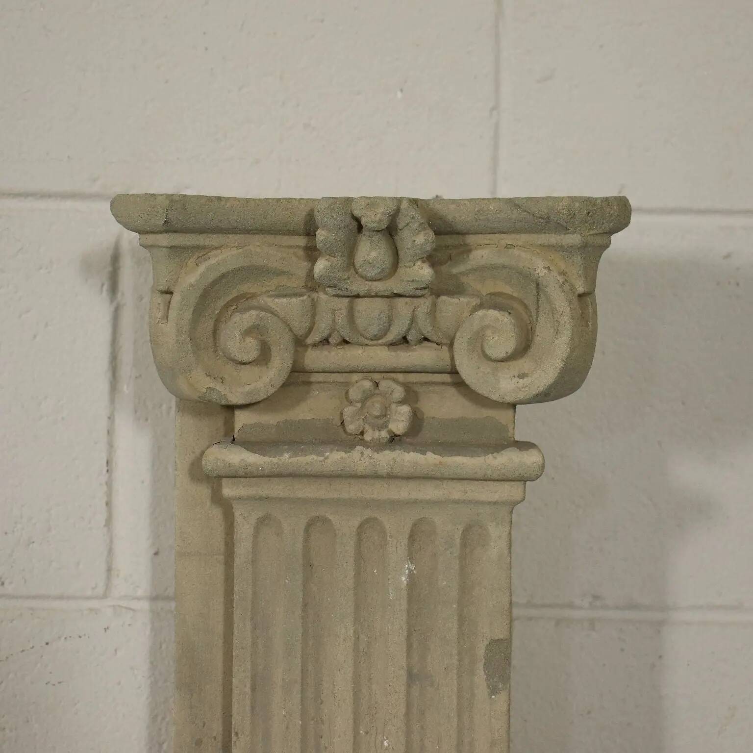 Pair of Renaissance pilasters in Serena stone, Italy, 16th century