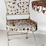 Set table and 2 garden chairs