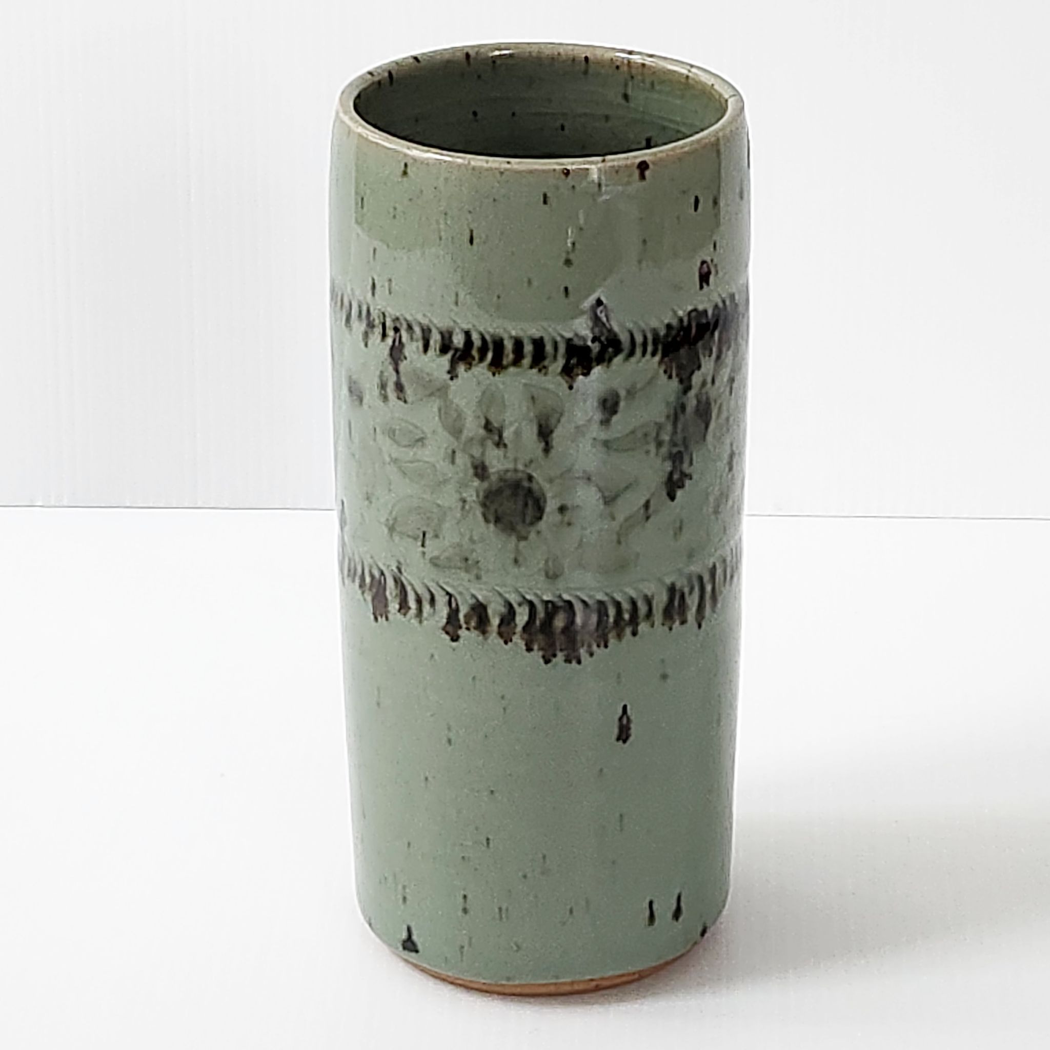 Vase rouleau vintage 1970 céramique