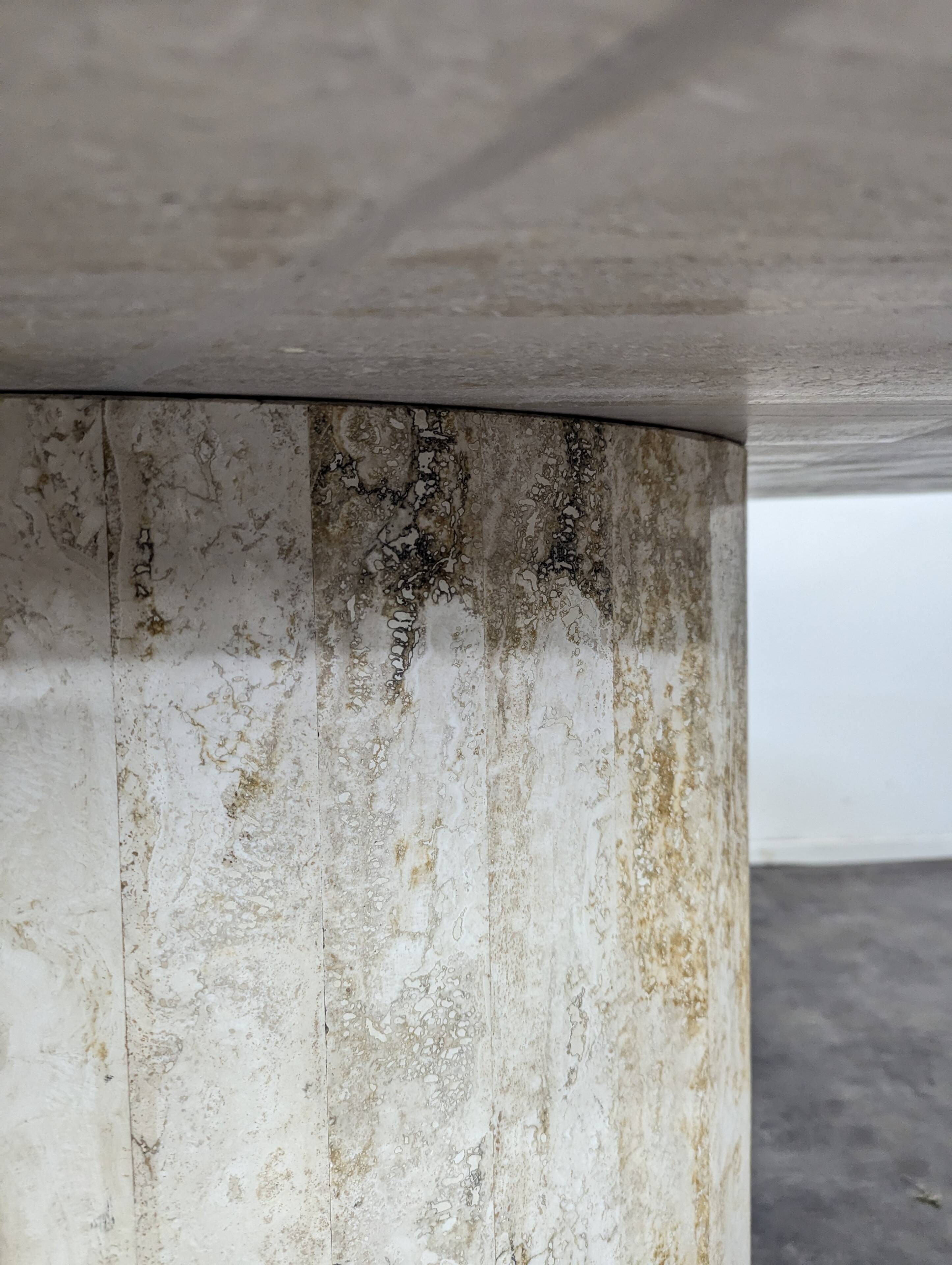 1970s travertine dining table